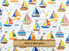 Rose & Hubble Digital Cotton Prints - Sailing Boats Nautical Print