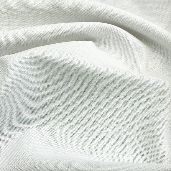 Linen Mix Fabric - White