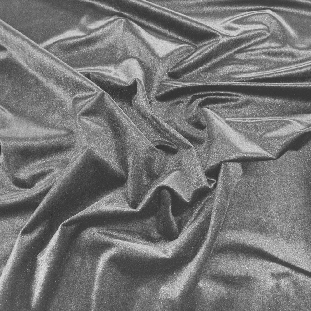 Upholstery Fabric - French Velvet - Grey