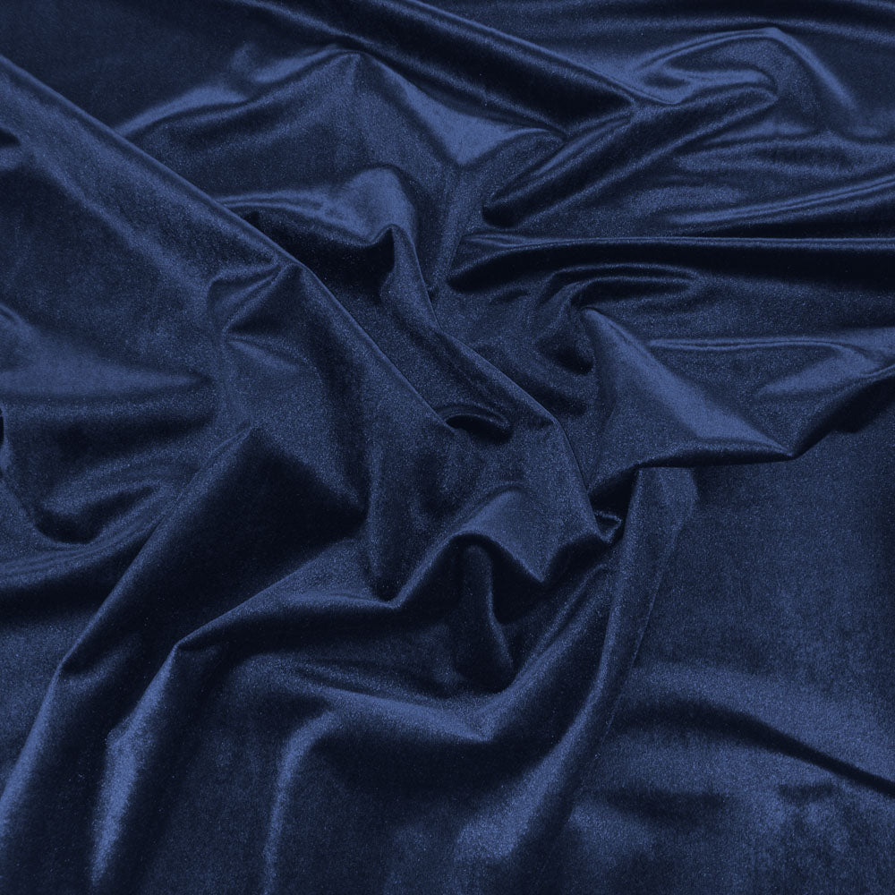 Upholstery Fabric - French Velvet - Navy Blue