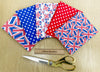 Fat Quarter Bundle -  Coronation Union Jack Red White Royal Blue