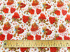 Valentine's Day Fabric - Teddy Bears, Red Love Hearts & Roses Print - 100% Cotton